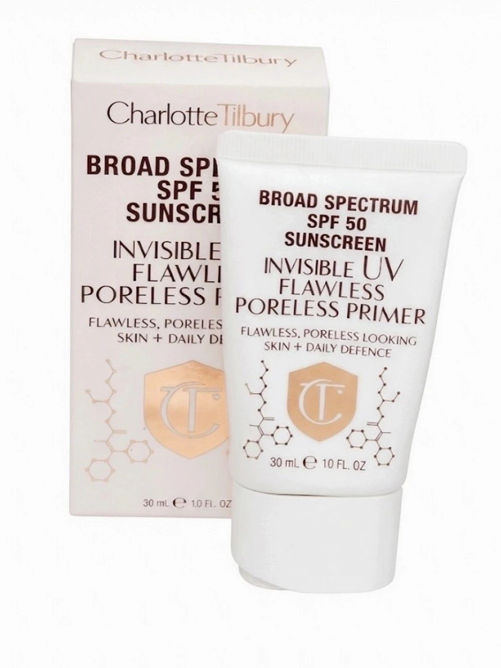 Charlotte Tilbury Invisible UV Flawless Poreless Primer SPF 50 NWT